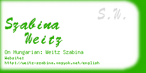 szabina weitz business card